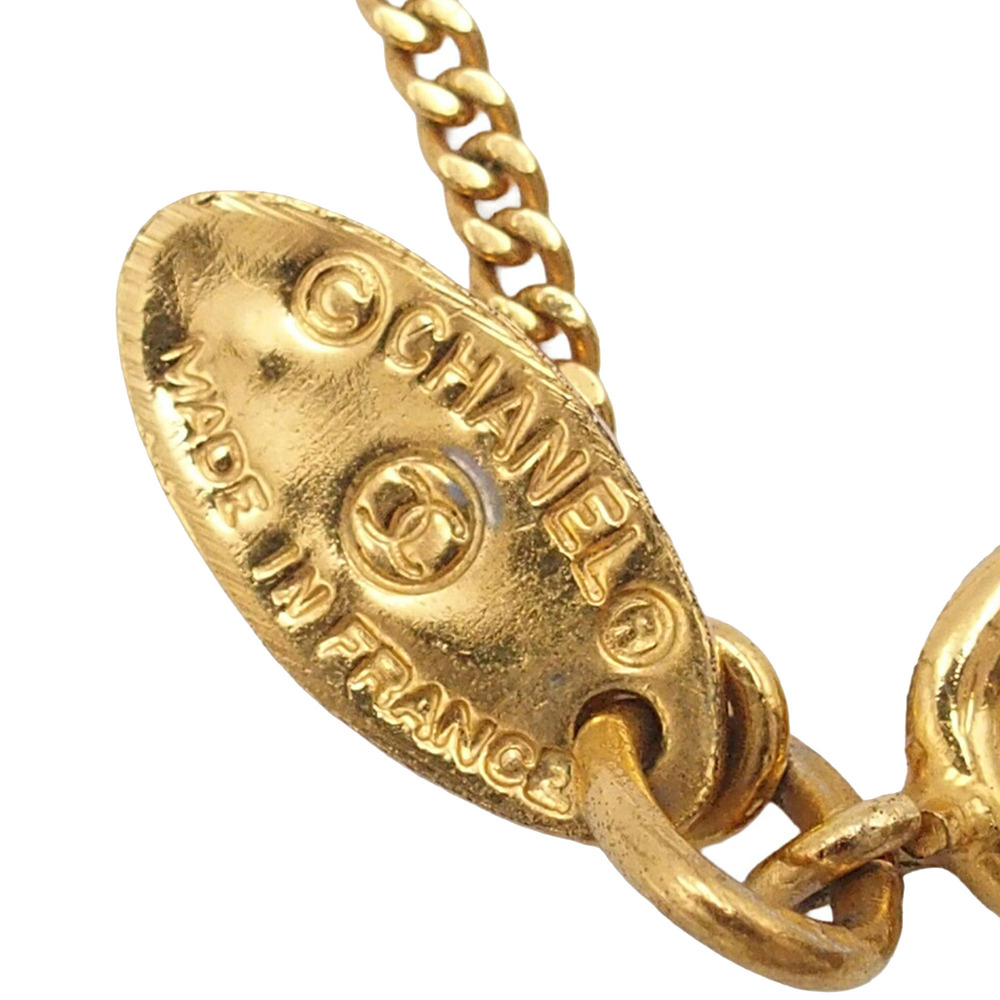 Pre-Loved Chanel CC Gold Plated Strass Pendant Necklace - Picture 5 of 10